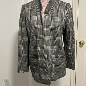 Soft surroundings, medium, petite plaid, blazer jersey material with pockets